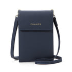 Champs - Sac à bandoulière pour smartphone à blocage RFID - bleu-Matériel: faux cuir