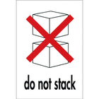 SPC - Étiquette Adhésive Internationales Pour Manipulation Sécuritaire "Do Not Stack" - 4 po x 6 po - Noir et Rouge sur Blanc - Paquet de 500-Étiquette adhésive "Do Not Stack"