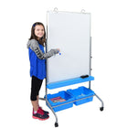 Luxor ? Support avec tableau de classe et bacs de rangement (L330)-Surface en acier peint