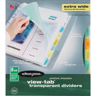 Wilson Jones - Intercalaires très larges - 8 onglets - paq./1 - multicolores-Avec ces intercalaires, le titre est visible au travers, inutile d'écrire dessus
