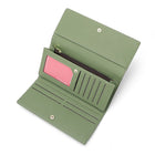 Champs - Portefeuille extensible trifold RFID - Vert-1 poches à fente