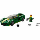 LEGO Speed Champions - Lotus Evija Ensemble de construction - 247 pièces-Qu'y a-t-il dans la boîte ? - Tout ce dont vous avez besoin pour construire une réplique de la Lotus Evija, plus une figurine de pilote avec une combinaison de course de Lotus, un casque de protection, une perruque et une clé à molette