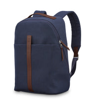Samsonite - Virtuosa 14,1 po Sac a Dos - marine-Le revêtement extérieur est fabriqué à partir d’un mélange de coton et de tissu créé à partir de bouteilles en PET recyclées à 100 % après consommation
