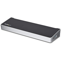 StarTech - Station d’accueil triple moniteur 4K USB-C avec 5 ports USB 3.0 (DK30CH2DEP)-Connectez votre ordinateur portable équipé d’USB-C à trois moniteurs 4K : 2x DisplayPort (DisplayLink) et 1x HDMI (DP Alt Mode)