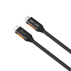 j5Create - JUCX27L12 USB4 40 Gbps Câble coaxial USB-C complet - Noir/Orange-Chargement 100W PW 