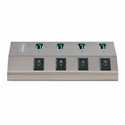 StarTech - Hub USB-C auto-alimenté à 4 ports avec interrupteurs On/Off individuels - Gris sidéral-Idéal pour les périphériques tels que les périphériques de stockage externes, les clés USB, les caméras HD et les périphériques USB 2.0 tels que les souris, les claviers, les webcams et les casques USB