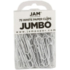 JAM Paper – Trombones géants, blanc, 6 paquets de 75, total de 450 (2184934g)-Longueur : 2 po
