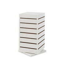 Can-Bramar – Présentoir tournant à lattes pour comptoir EC-CTSW1212W, blanc, 12 x 12 x 25 po-Poids de l'emballage : 23 lb