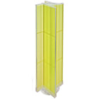 Azar Displays – Présentoir virevent perforé à 4 côtés, 13,5 L. x 60 P. (po), base tournante, jaune translucide (700460-YEL)-Comprend quatre panneaux et une bande de support d’affiche en acrylique sur une base tournante de 23 po
