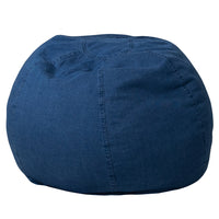 Flash Furniture - Petit fauteuil poire denim pour enfants-Fauteuil poire taille enfant