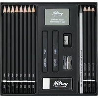 Hilroy – Crayons à dessin et à croquis 18 pièces Studio Pro-Tout ce dont un nouvel artiste a besoin pour le dessin et le design de base