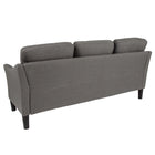 Flash Furniture - Canapé capitonné Asti, gris foncé-Coussin de dossier en vrac