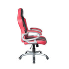 TygerClaw - Fauteuil de luxe à dossier élevé de style jeu, accoudoirs fixes, noir/rouge (TYFC210028)-Hauteur du siège ajustable
