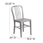 Chaise pour l’intérieur et l’extérieur, métal, argenté (CH-61200-18-SIL-GG)-8