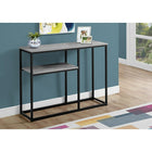 Monarch Specialties - 3514 Table D'Appoint - 42 po L/Console D'entrée Gris/Noir-Dessus de table spacieux avec une demi étagère inférieure pour un rangement supplémentaire