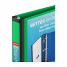 Staples – Reliure Better Binder, 1 po, vert-Pochette verticale intérieure non collante pour garder les feuilles en place