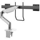 Bras pour moniteur Humanscale M8.1 avec double barre transversale + poignée-Le M8.1 est livré non assemblé pour réduire la taille de l'emballage et ses liaisons modulaires permettent aux utilisateurs de concevoir rapidement l'espace le plus productif sans pièces supplémentaires - tout en économisant efficacement les ressources, l'énergie et les frais d'expédition pour aller de l'usine au bureau. Les bras du moniteur à échelle humaine sont également exempts de produits chimiques nocifs de la Liste rouge.