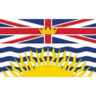Drapeaux provinciaux - Colombie-Britannique, 4 x 6 po, 12/paquet-Drapeau rectangulaire de 4 x 6 po
