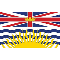 Drapeaux provinciaux - Colombie-Britannique, 4 x 6 po, 12/paquet-Drapeau rectangulaire de 4 x 6 po