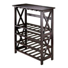 Winsome Rio – Porte-bouteilles de vin avec porte-verres, 24 bouteilles-Les porte-bouteilles et les porte-verres de Rio ajoutent de l’espace et un rangement à votre cuisine ou votre salle à manger. Ce porte-bouteilles solide est fait de vois robuste et peut contenir jusqu’à 24 bouteilles et verres à vin