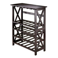 Winsome Rio – Porte-bouteilles de vin avec porte-verres, 24 bouteilles-Les porte-bouteilles et les porte-verres de Rio ajoutent de l’espace et un rangement à votre cuisine ou votre salle à manger. Ce porte-bouteilles solide est fait de vois robuste et peut contenir jusqu’à 24 bouteilles et verres à vin