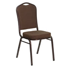 Flash Furniture – Chaise de banquet empilable à dossier couronne, bâti cuivré avec tissu à motif brun, (FDC01SVS076)-Capacité de poids de 500 lb