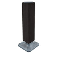Azar Displays – Présentoir standard à panneaux perforés emboîtables sur 4 côtés, type tour, 40 x 8 x 8 po, noir (703387-BLK)-Pivote sur une base lestée
