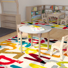 Flash Furniture - Table d'activites ronde de 33 pouces Bright Beginnings de qualite commerciale en bois pour salle de classe-Assemblage en 35 minutes ou moins