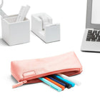 Poppin – Étui à crayons, rosé-Tirette de glissière spéciale en silicone