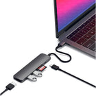 Satechi USB-C Adaptateur Multimedia Mince V2 - Gris sidéral-1 x Micro/SD card readers