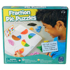 Puzzles de tarte fractionnée-Piochez une carte, mettez en place le puzzle, puis utilisez les morceaux de tarte restants pour compléter les cercles.