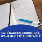 BIC - Stylos à bille à 4 couleurs - rétractables, 1,0 mm - Paquet de 3-Chaque stylo comprend de l'encre bleue, noire, rouge ou verte