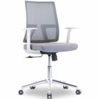 MotionGrey - Mesh Series - Chaise de bureau ergonomique pour bureau d'ordinateur avec dossier en maille - Blanc-Support dorsal ergonomique