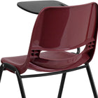 Flash Furniture – Chaise coquille ergonomique avec tablette rabattable à droite, bourgogne (RUTEO1BYRTAB)-6