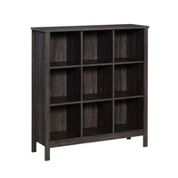 Sauder - 433979 Bibliothèque de 9 cubes - Finition Blade Walnut-Rangement en compartiments pour livres, photos encadrées, objets de collection et plus encore. 