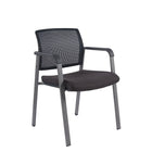 Fauteuil Invité TygerClaw, Dossier Bas-Upholstered in soft and durable black mesh and fabric seat