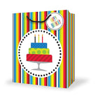 Grands sacs-cadeaux, bleu, 12/paquet-Bleu