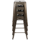Flash Furniture Tabouret De Bar 24" - Empilable - Gris Gun Metal - Paquet De 4 (4ET3132024GNR)-440 lb Capacité de poids
