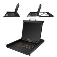 StarTech - Console KVM 1U à port unique pour rack de serveur, 19 in. (RKCONS1901)-Économisez de l’argent et réduisez les tracas avec une console LCD rentable à montage en rack