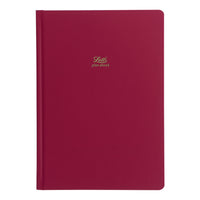 Letts - Agenda perpétuel 5 ans Icon - 8-1/4" x 5-3/4" - Rouge-Couverture rigide en papier couché de luxe lisse rouge