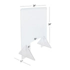 Eddie’s Hang-Up Display. Bouclier/barrière de protection de caissier au comptoir y compris les pieds, 24 po L x 24 po H-24 po L x 24 po H