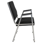 Flash Furniture – Fauteuil bariatrique antimicrobien HERCULES, noir avec cadre argenté, paq./4-Capacité de poids statique de 1500 lb