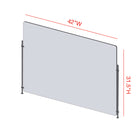 Mark Maker Rod Sneeze Guard - Acrylique transparent 1/4" - panneau de 42" Lx31,5"H- ensemble de tiges de 24"H - pas de passage-Fabriqué à partir d'acrylique transparent de 1/4".