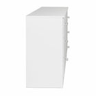 Prepac - Commode Astrid WDBR-0402-1-V à 6 tiroirs, blanc Cristal-Dimensions (assemblé, po) : 47,25 lar. x 28,25 haut. x 16 prof.