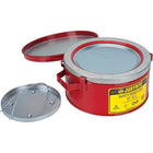 JustriteMD – Bidons d’atelier, 9 3/8 x 4 1/2 po, 1 gal, 5 lb-Plaque d’étalement perforée en acier avec ressort