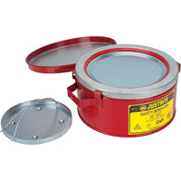 JustriteMD – Bidons d’atelier, 9 3/8 x 4 1/2 po, 1 gal, 5 lb-Plaque d’étalement perforée en acier avec ressort