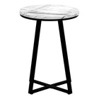 Monarch Specialties - 2178 Table D'Appoint - 22 po H/Marbre Blanc/Metal Noir-Garantie : 1 an limite pour les pieces