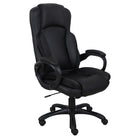 Brassex - Chaise de bureau executif Lincoln, noir-Design ergonomique avec appui-tête et dossier complet pour un soutien optimal pendant le travail