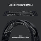 Logitech - Casque gaming sans fil LIGHTSPEED G733 avec bandeau de suspension - Noir-Jouez en stéréo sur PlayStation 4