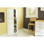 South Shore - Armoire de rangement Axess, blanc pur (7150971)-Conçue pour maximiser le rangement dans toutes les pièces de la maison